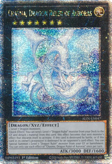 Chasma, Dragon Ruler of Auroras [ALIN-EN047] Quarter Century Secret Rare | Black Swamp Games
