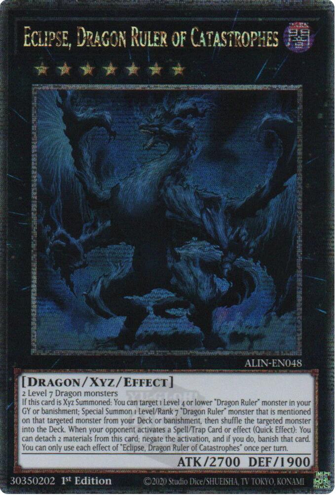 Eclipse, Dragon Ruler of Catastrophes [ALIN-EN048] Quarter Century Secret Rare | Black Swamp Games