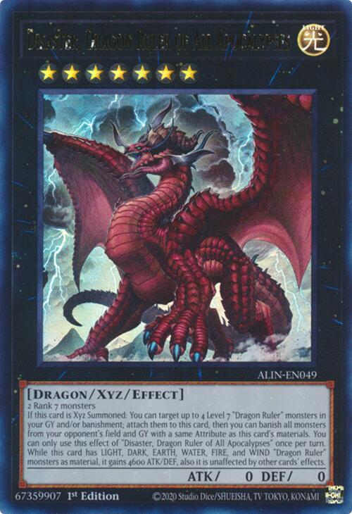 Disaster, Dragon Ruler of All Apocalypses [ALIN-EN049] Ultra Rare | Black Swamp Games