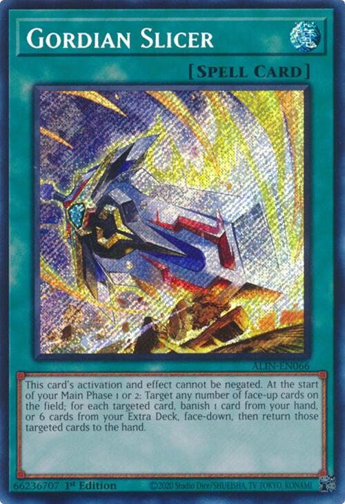 Gordian Slicer [ALIN-EN066] Secret Rare | Black Swamp Games
