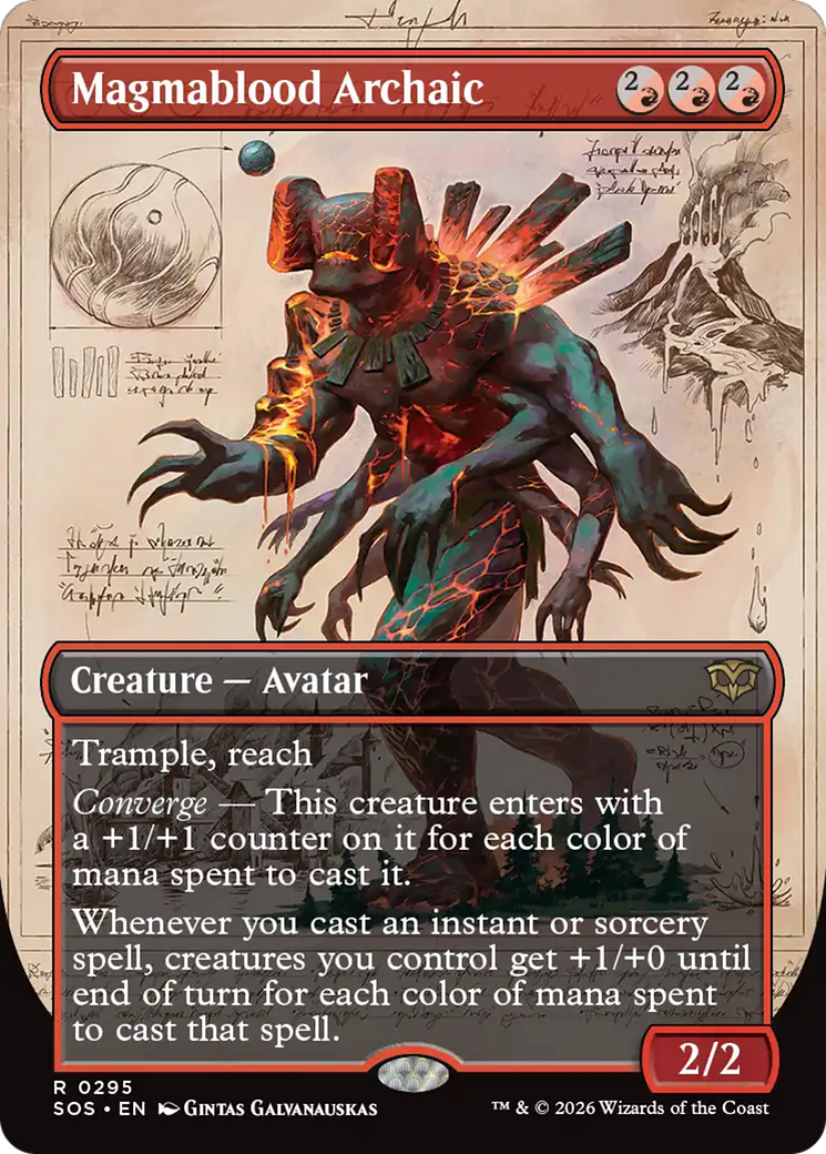 Magmablood Archaic (Borderless) [Secrets of Strixhaven] | Black Swamp Games
