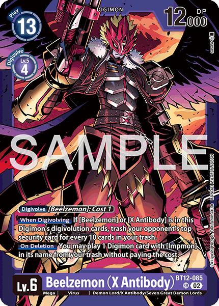Beelzemon [BT12-085] (X Antibody) (Limited Card Pack -Billion Bullet-) [Limited Card Pack -Billion Bullet-] | Black Swamp Games