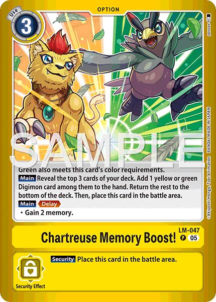 Chartreuse Memory Boost! [LM-047] (Limited Card Pack -Billion Bullet-) [Limited Card Pack -Billion Bullet-] | Black Swamp Games