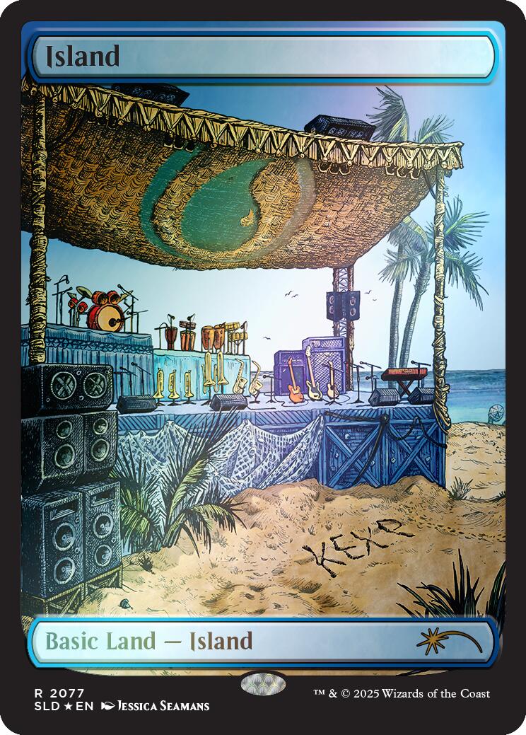 Island (2077) (Rainbow Foil) [Secret Lair Drop Series] | Black Swamp Games