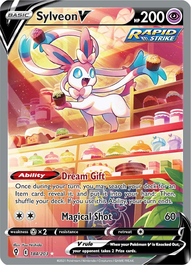 Sylveon V (184/203) [Sword & Shield: Evolving Skies] | Black Swamp Games