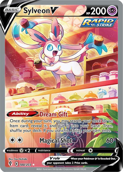 Sylveon V (184/203) [Sword & Shield: Evolving Skies] – Black Swamp