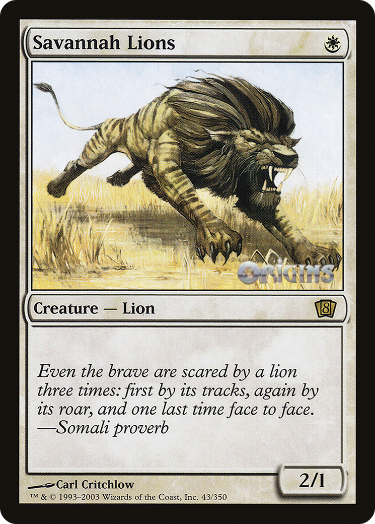 Savannah Lions (Origins 2003) [Oversize Cards] | Black Swamp Games