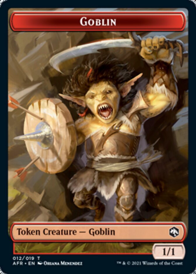 Dungeon of the Mad Mage // Goblin Double-Sided Token [Dungeons & Dragons: Adventures in the Forgotten Realms Tokens] | Black Swamp Games