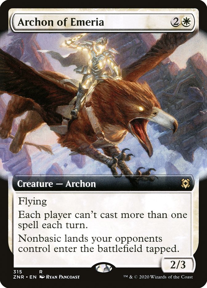 Archon of Emeria (Extended Art) [Zendikar Rising] | Black Swamp Games