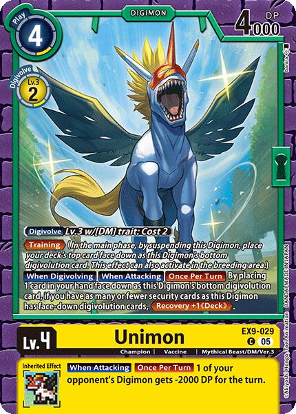 Unimon [EX9-029] [Versus Monsters] | Black Swamp Games