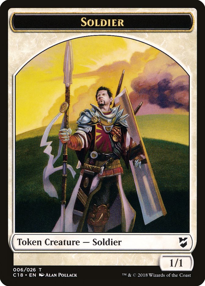 Cat // Soldier Double-Sided Token [Commander 2018 Tokens] | Black Swamp Games