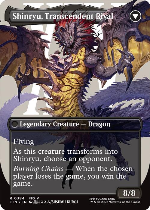 Zenos yae Galvus // Shinryu, Transcendent Rival (Borderless) [FINAL FANTASY] | Black Swamp Games