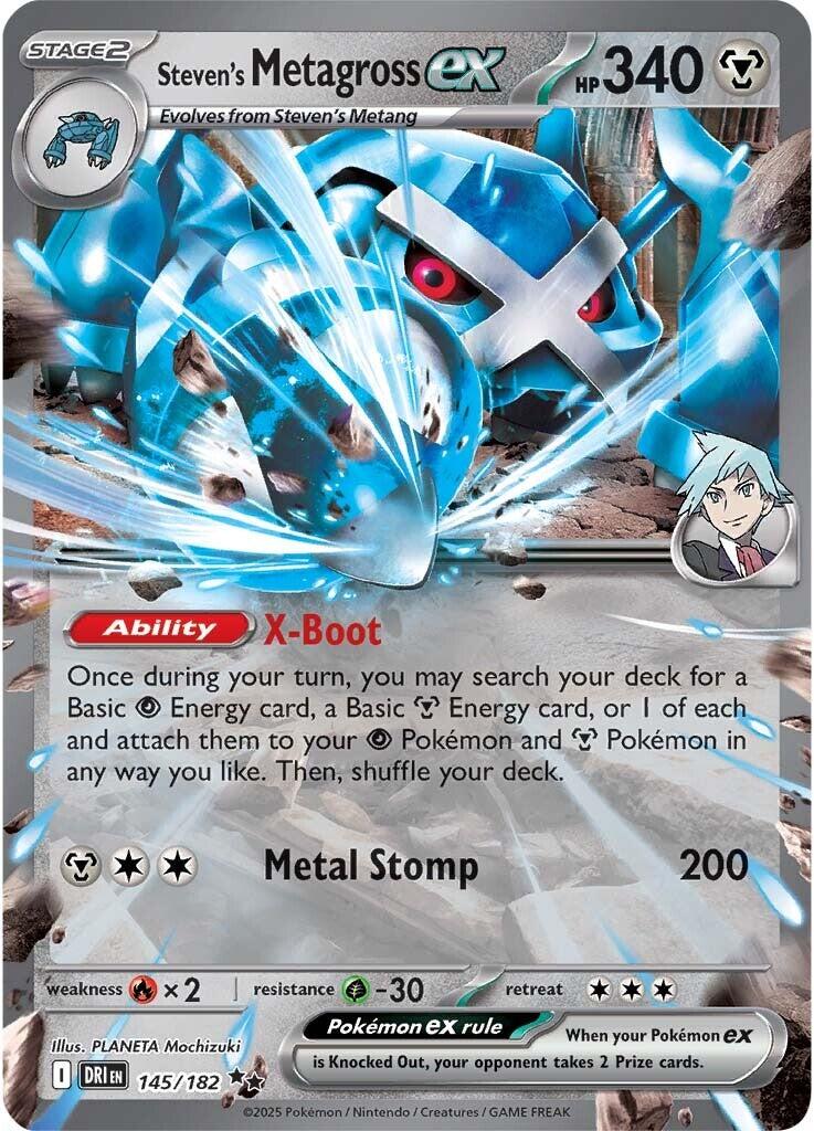 Steven's Metagross ex (145/182) [Scarlet & Violet: Destined Rivals] | Black Swamp Games
