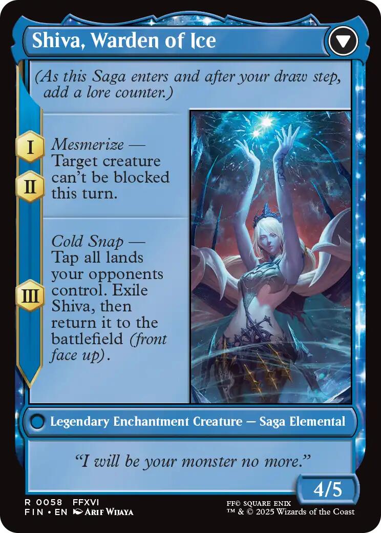 Jill, Shiva's Dominant // Shiva, Warden of Ice [FINAL FANTASY] | Black Swamp Games