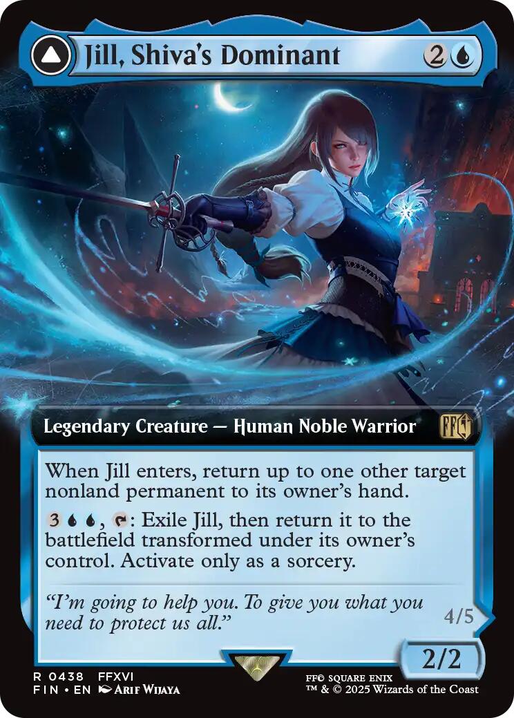 Jill, Shiva's Dominant // Shiva, Warden of Ice (Extended Art) [FINAL FANTASY] | Black Swamp Games