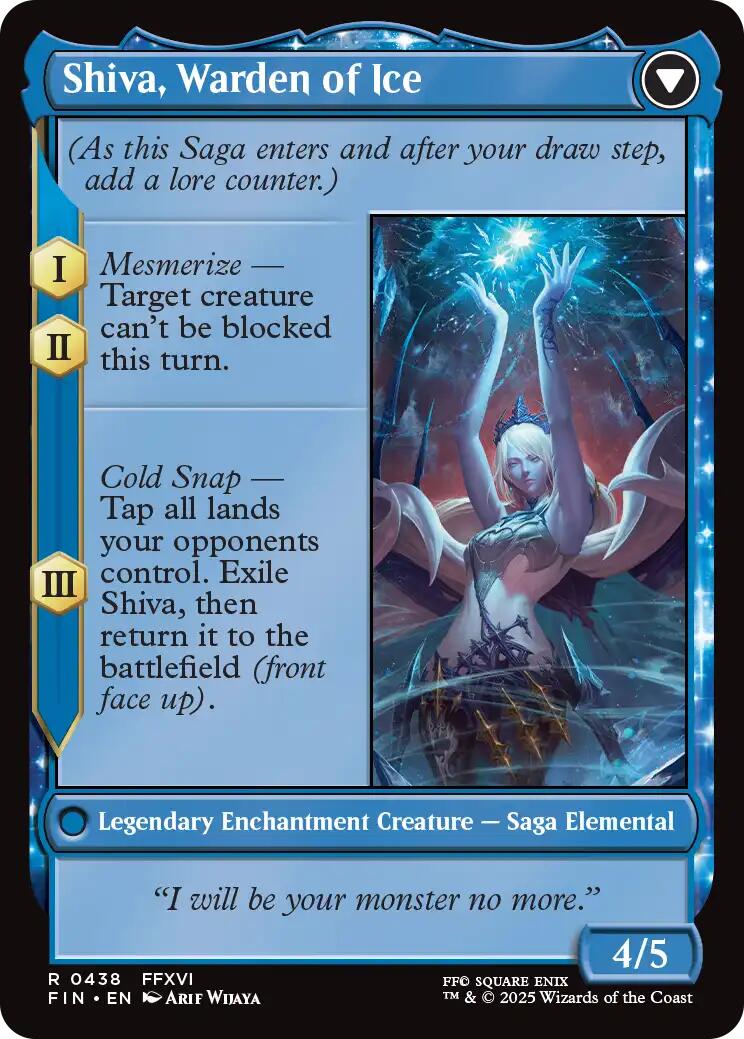 Jill, Shiva's Dominant // Shiva, Warden of Ice (Extended Art) [FINAL FANTASY] | Black Swamp Games