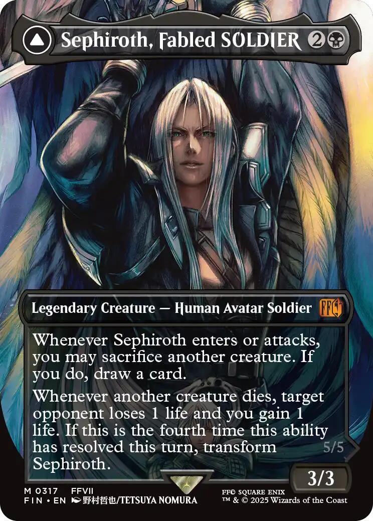 Sephiroth, Fabled SOLDIER // Sephiroth, One-Winged Angel (Borderless) (0317) [FINAL FANTASY] | Black Swamp Games
