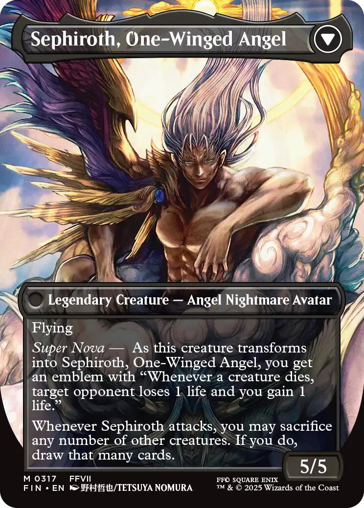 Sephiroth, Fabled SOLDIER // Sephiroth, One-Winged Angel (Borderless) (0317) [FINAL FANTASY] | Black Swamp Games