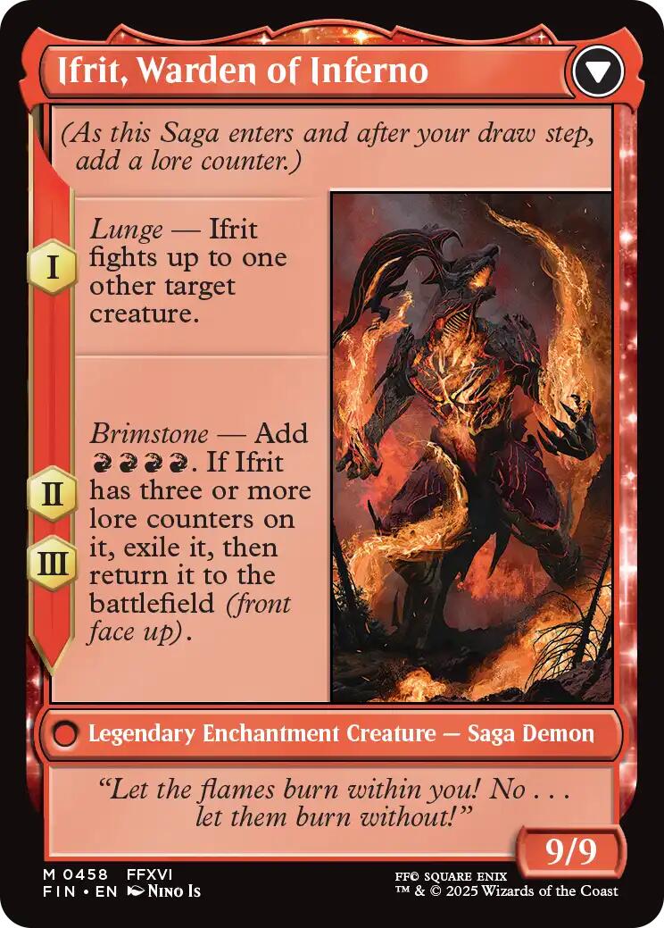 Clive, Ifrit's Dominant // Ifrit, Warden of Inferno (Extended Art) [FINAL FANTASY] | Black Swamp Games