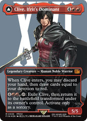 Clive, Ifrit's Dominant // Ifrit, Warden of Inferno (Borderless) (Surge Foil) [FINAL FANTASY] | Black Swamp Games