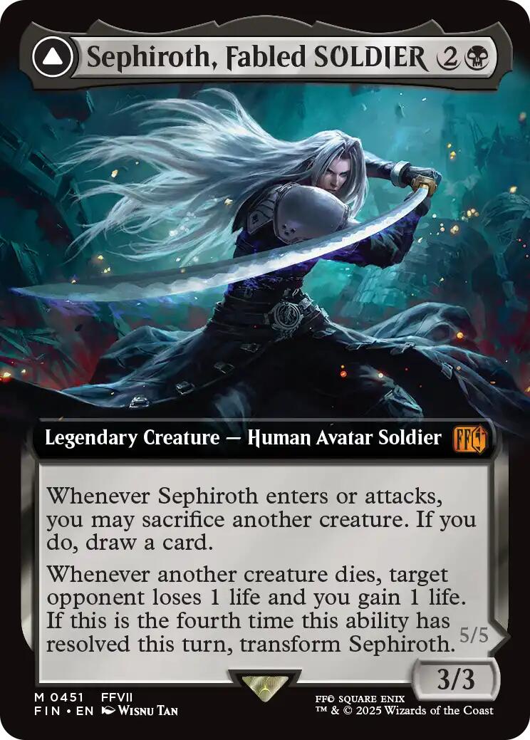 Sephiroth, Fabled SOLDIER // Sephiroth, One-Winged Angel (Extended Art) [FINAL FANTASY] | Black Swamp Games