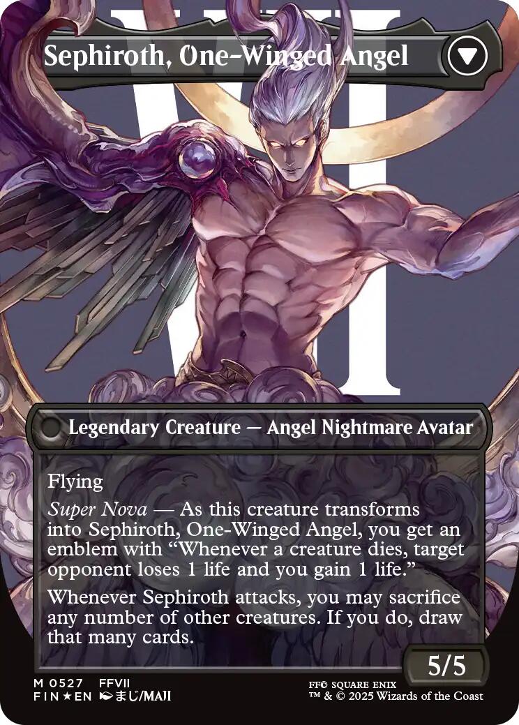 Sephiroth, Fabled SOLDIER // Sephiroth, One-Winged Angel (Borderless) (Surge Foil) [FINAL FANTASY] | Black Swamp Games