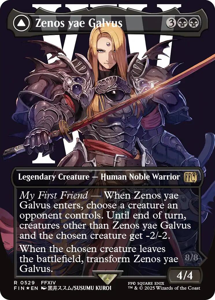 Zenos yae Galvus // Shinryu, Transcendent Rival (Borderless) (Surge Foil) [FINAL FANTASY] | Black Swamp Games