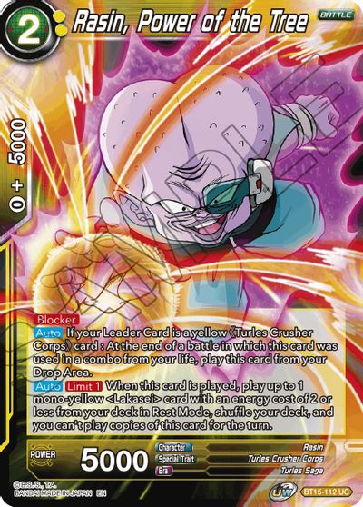 Rasin, Power of the Tree (BT15-112) [Saiyan Showdown] | Black Swamp Games