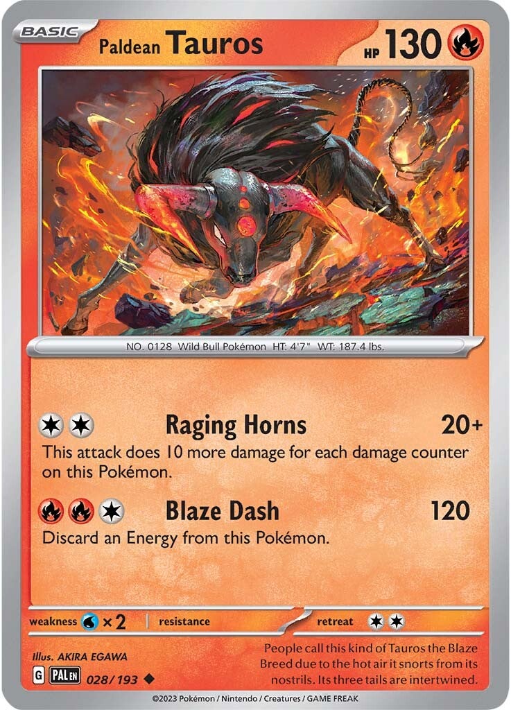 Paldean Tauros (028/193) [Scarlet & Violet: Paldea Evolved] | Black Swamp Games