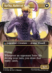 Kefka, Court Mage // Kefka, Ruler of Ruin (Borderless) (Surge Foil) [FINAL FANTASY] | Black Swamp Games
