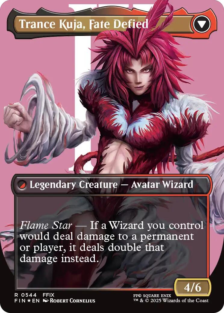 Kuja, Genome Sorcerer // Trance Kuja, Fate Defied (Borderless) (Surge Foil) [FINAL FANTASY] | Black Swamp Games