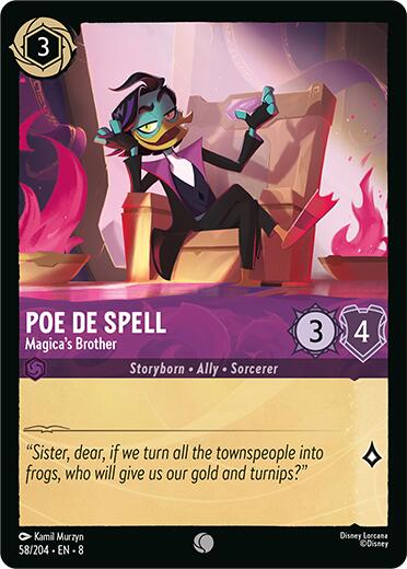Poe De Spell - Magica's Brother (58/204) [Reign of Jafar] | Black Swamp Games