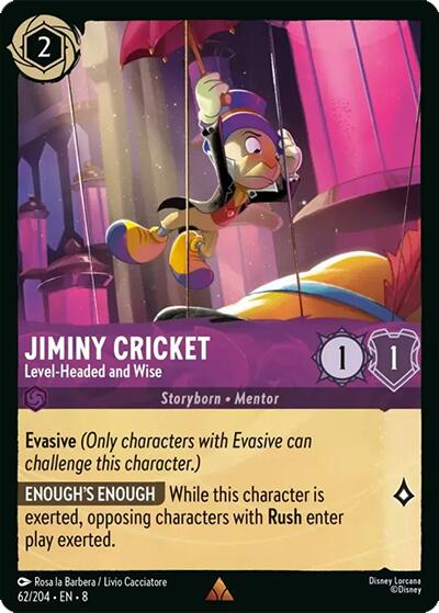 Jiminiy Cricket - Level-Headed and Wise (62/204) [Reign of Jafar] | Black Swamp Games