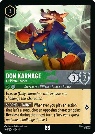 Don Karnage - Air Pirate Leader (108/204) [Reign of Jafar] | Black Swamp Games