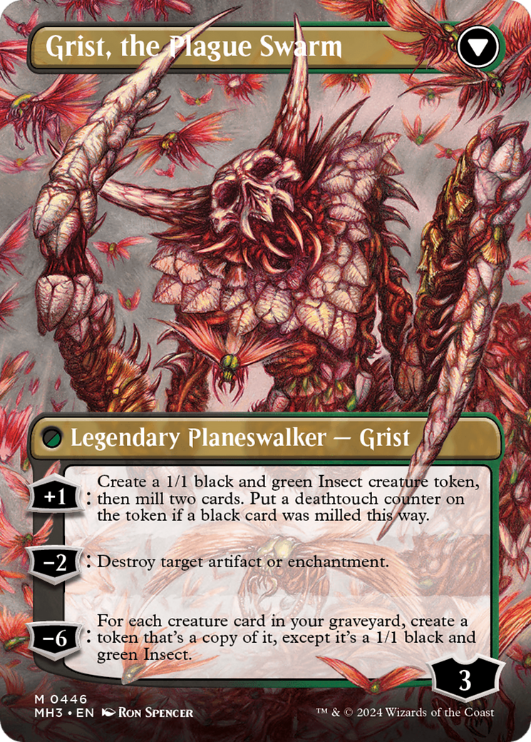 Grist, Voracious Larva // Grist, the Plague Swarm (Borderless) [Modern Horizons 3] | Black Swamp Games