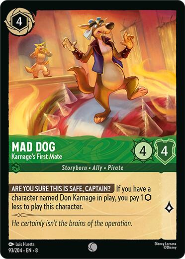 Mad Dog - Karnage's First Mate (93/204) [Reign of Jafar] | Black Swamp Games