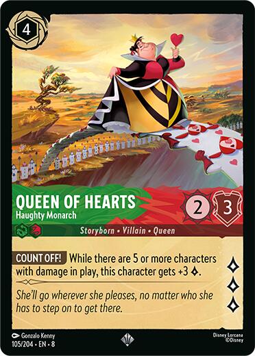 Queen of Hearts - Haughty Monarch (105/204) [Reign of Jafar] | Black Swamp Games