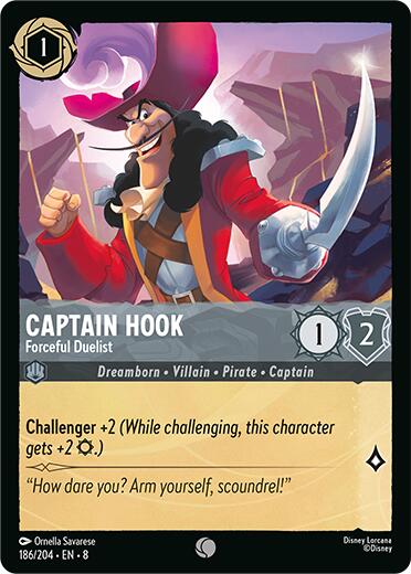 Captain Hook - Forceful Duelist (186/204) [Reign of Jafar] | Black Swamp Games