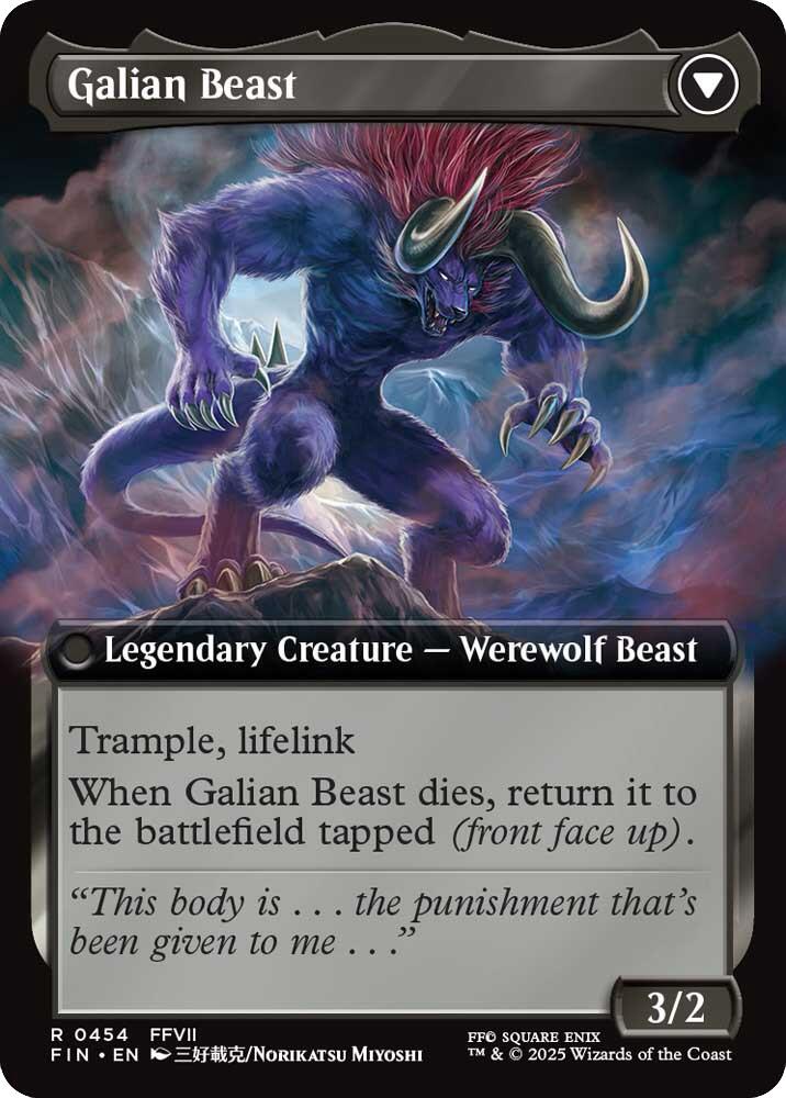 Vincent Valentine // Galian Beast (Extended Art) [FINAL FANTASY] | Black Swamp Games