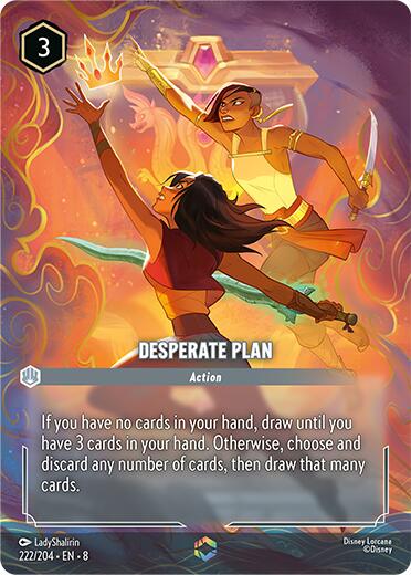 Desperate Plan (Enchanted) (222/204) [Reign of Jafar] | Black Swamp Games