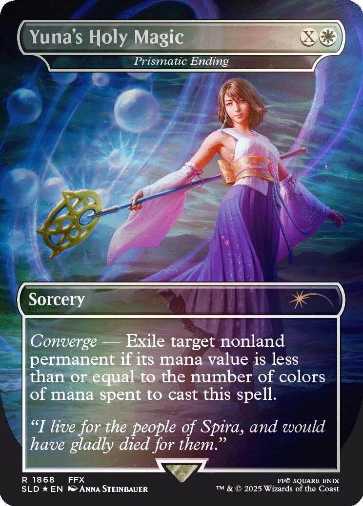 Yuna's Holy Magic - Prismatic Ending (Rainbow Foil) [Secret Lair Drop Series] | Black Swamp Games