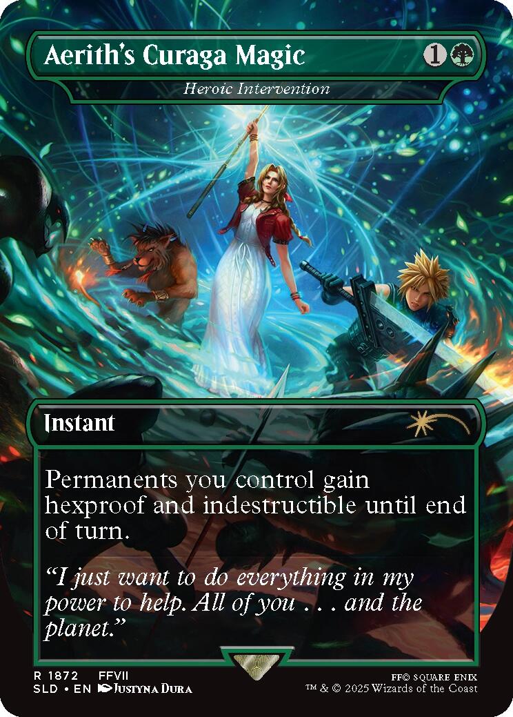Aerith's Curaga Magic - Heroic Intervention [Secret Lair Drop Series] | Black Swamp Games