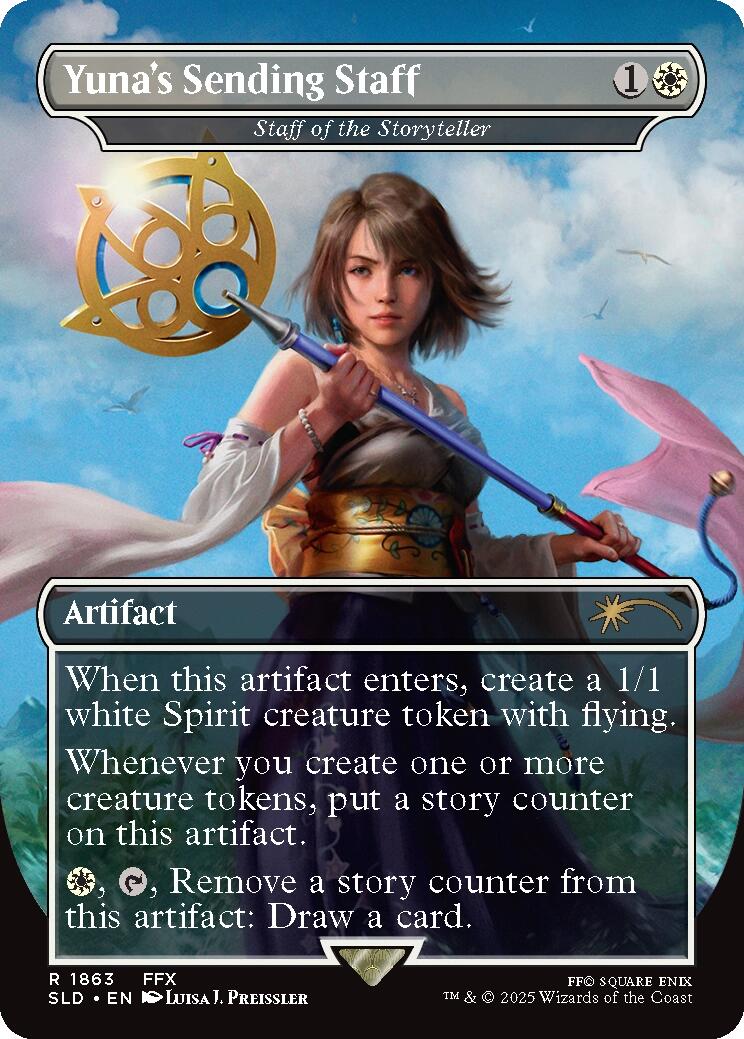 Yuna's Sending Staff - Staff of the Storyteller [Secret Lair Drop Series] | Black Swamp Games