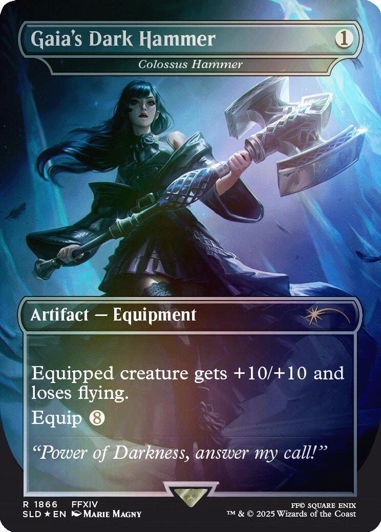 Gaia's Dark Hammer - Colossus Hammer (Rainbow Foil) [Secret Lair Drop Series] | Black Swamp Games