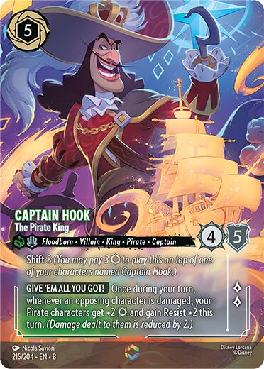 Captain Hook - The Pirate King (Enchanted) (215/204) [Reign of Jafar] | Black Swamp Games
