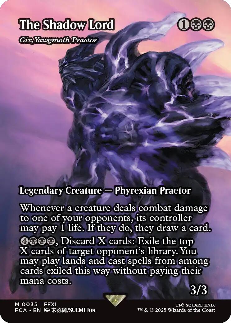 The Shadow Lord - Gix, Yawgmoth Praetor (Showcase) [FINAL FANTASY : Through the Ages] | Black Swamp Games