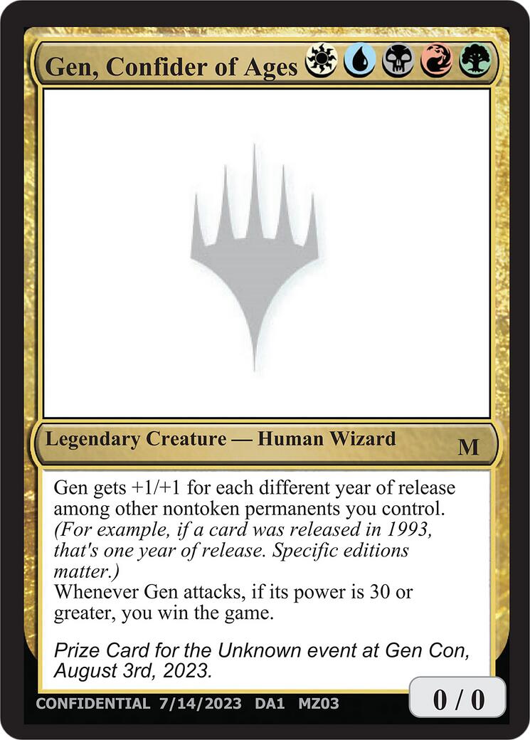Gen, Confider of Ages [Mystery Booster] | Black Swamp Games