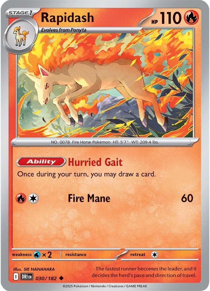Rapidash (030/182) [Scarlet & Violet: Destined Rivals] | Black Swamp Games