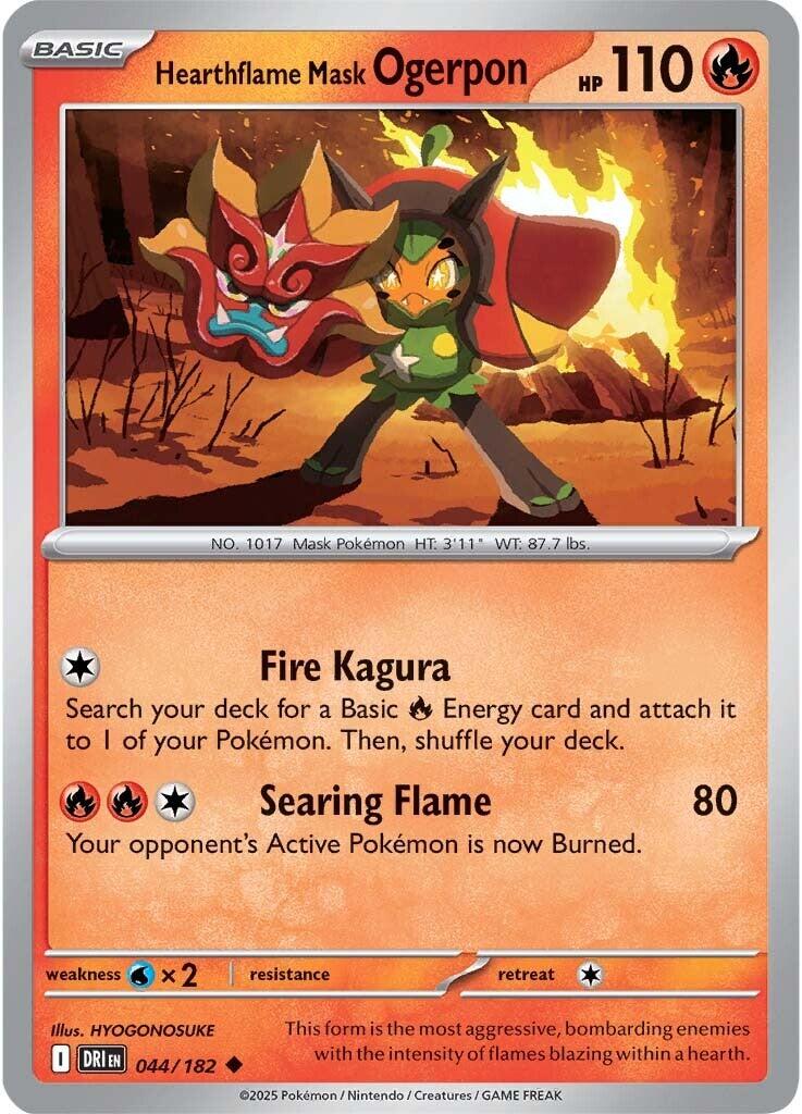 Hearthflame Mask Ogerpon (044/182) [Scarlet & Violet: Destined Rivals] | Black Swamp Games