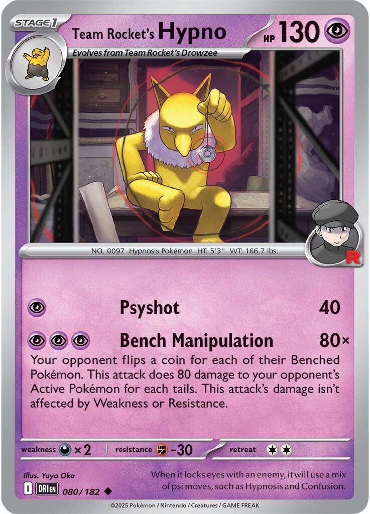 Team Rocket's Hypno (080/182) [Scarlet & Violet: Destined Rivals] | Black Swamp Games